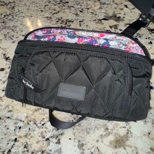 Vera Bradley Black Quilted Bag with Floral Lining